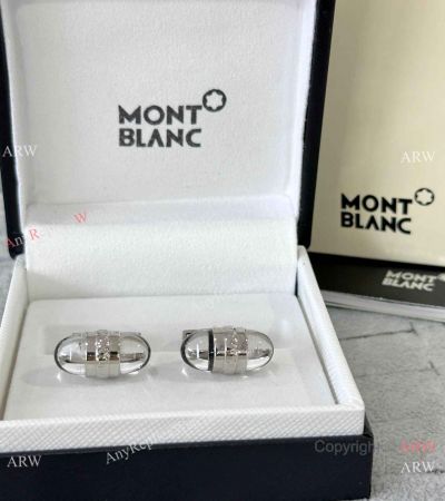 AAA Grade Mont Blanc Cufflinks Sale Starwalker Cufflinks All Silver 